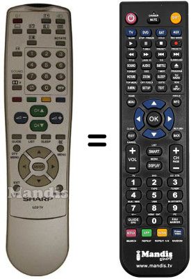 Mando a distancia equivalente Sharp LC22AD1E