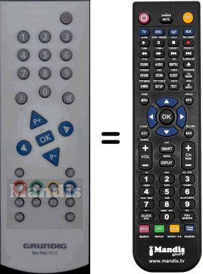 Comandament a distància equivalent Grundig P37-1201 / 5TOP