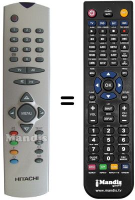 Replacement remote control Hitachi VS20151670