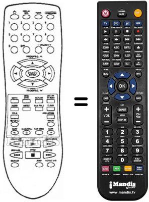 Replacement remote control REMCON261