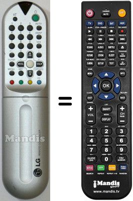 Replacement remote control LG RL21CC40MX Replacement remote control LG RL21CC40MX