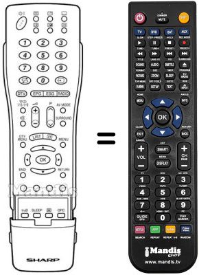 Mando a distancia equivalente REMCON1188