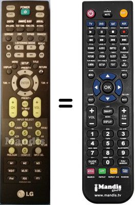 Comandament a distància equivalent LG AR702NS Comandament a distància equivalent LG AR702NS