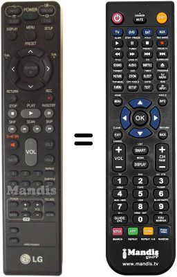 Mando a distancia equivalente LG HT903TA