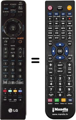 Mando a distancia equivalente LG MKJ40653831