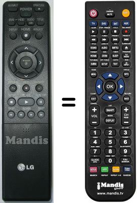 Comandament a distància equivalent LG AKB35960102