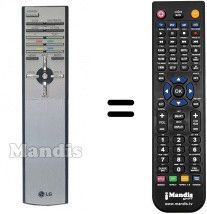 Replacement remote control LG 6710V00100U Replacement remote control LG 6710V00100U