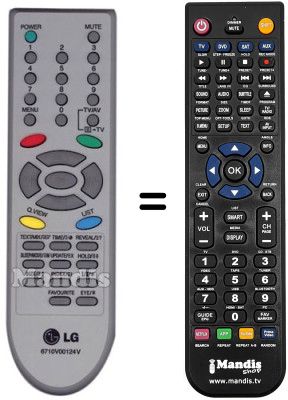 Replacement remote control LG 29FB5RLX