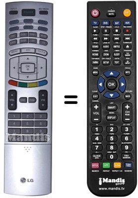 Mando a distancia equivalente LG 6710V00151S Mando a distancia equivalente LG 6710V00151S