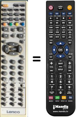 Mando a distancia equivalente Lenco DVL1953ADWHITE