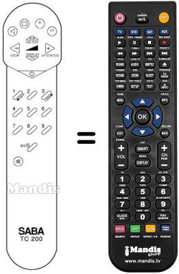 Mando a distancia equivalente REMCON845