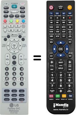 Mando a distancia equivalente LG MZ40PA10 Mando a distancia equivalente LG MZ40PA10