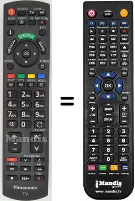 Replacement remote control Panasonic TX-L37S20ES