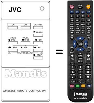 Mando a distancia equivalente JVC PU52097AD-9