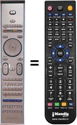 Mando a distancia equivalente Philips 50PF9631D / 10 Mando a distancia equivalente Philips 50PF9631D / 10