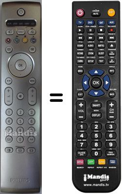 Replacement remote control Philips 30PF9975 / 12