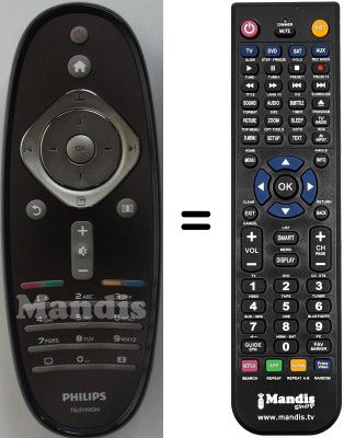 Comandament a distància equivalent Philips 46PFL7605H / 12