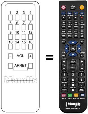 Replacement remote control REMCON022