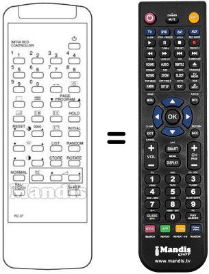Mando a distancia equivalente RC37