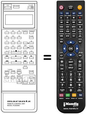 Replacement remote control RC693MV