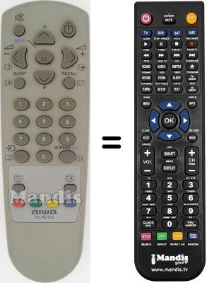 Replacement remote control Aiwa TV-C1400