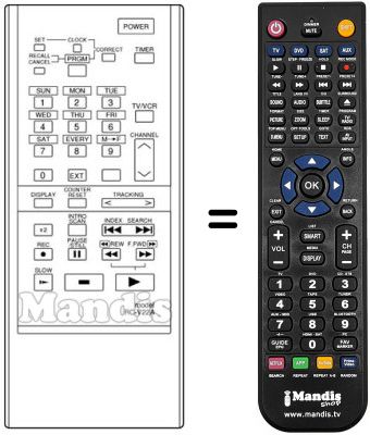 Comandament a distància equivalent RC-V22A