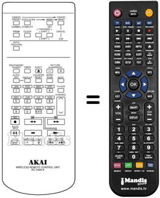Mando a distancia equivalente RC-V426A