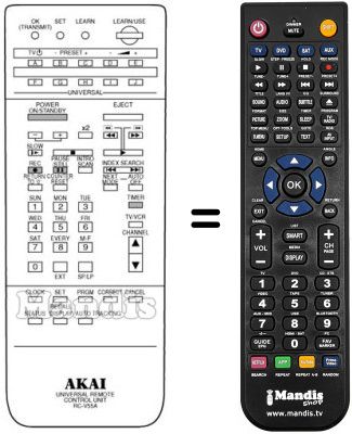 Comandament a distància equivalent RC-V55A