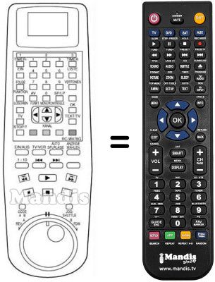 Mando a distancia equivalente RC-W478G