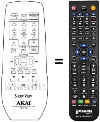 Replacement remote control RC-X176E