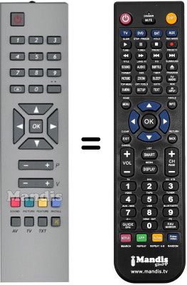 Mando a distancia equivalente RC1241 Mando a distancia equivalente RC1241