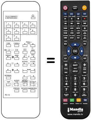 Replacement remote control RC13