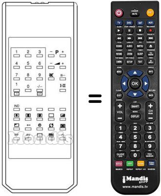 Mando a distancia equivalente RC200 TXT