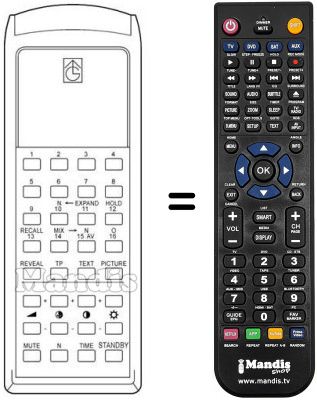 Mando a distancia equivalente RC45