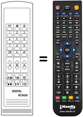 Replacement remote control RC5420