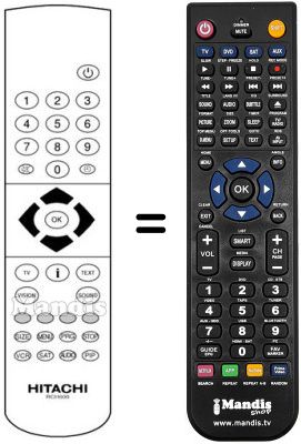 Replacement remote control Hitachi CS2992TAN Replacement remote control Hitachi CS2992TAN
