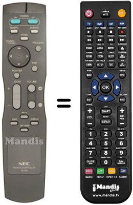 Replacement remote control Nec PDP50 MP3 Replacement remote control Nec PDP50 MP3