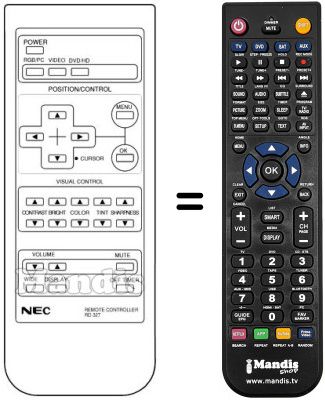 Replacement remote control Nec PX42 Replacement remote control Nec PX42