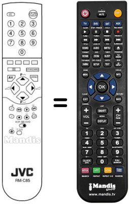 Replacement remote control JVC AV25BT5