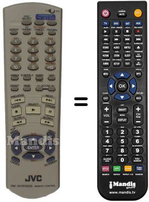 Replacement remote control JVC XV-FA92