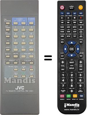 Mando a distancia equivalente JVC C210EK