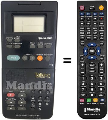 Replacement remote control Sharp VC-TS313RM