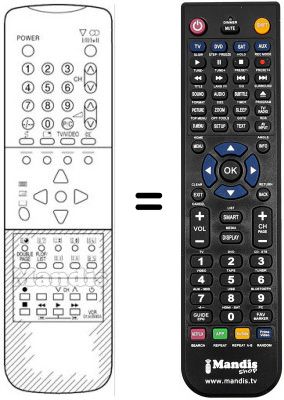 Replacement remote control RRMCG1040BMSA