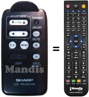 Replacement remote control Sharp XV3400S