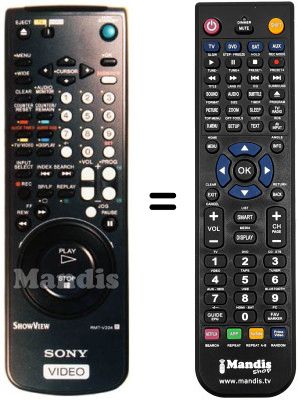 Mando a distancia equivalente Sony SLV-E830VC2 Mando a distancia equivalente Sony SLV-E830VC2