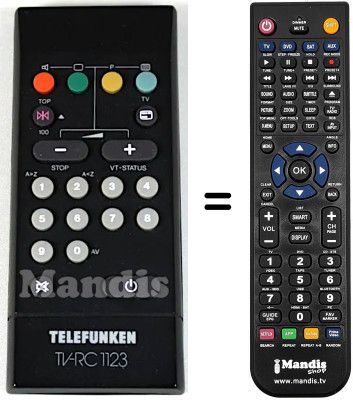Mando a distancia equivalente Telefunken FS535MV Mando a distancia equivalente Telefunken FS535MV