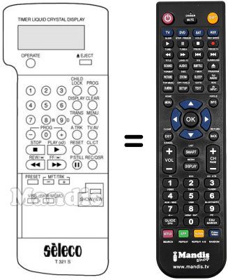 Mando a distancia equivalente REMCON975 Mando a distancia equivalente REMCON975