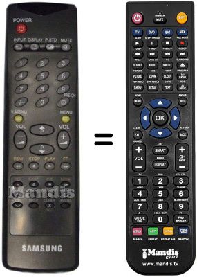 Mando a distancia equivalente Samsung AA59-10075J Mando a distancia equivalente Samsung AA59-10075J
