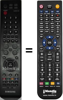 Comandament a distància equivalent Samsung SP50L6HVX / /XEC