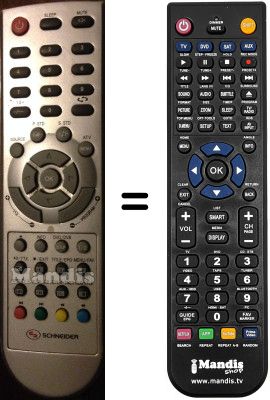 Mando a distancia equivalente SCHNEIDER STFT1997